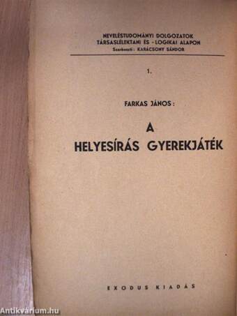 A helyesírás gyerekjáték