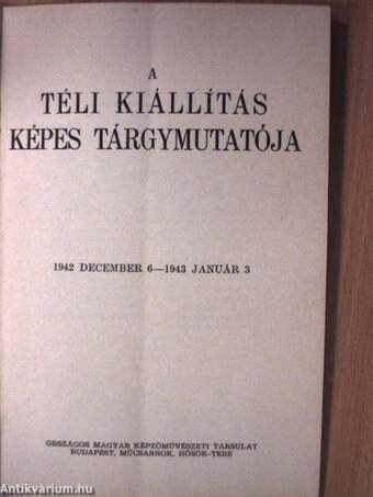 A téli kiállítás képes tárgymutatója