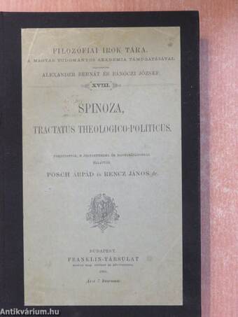 Spinoza, tractatus theologico-politicus