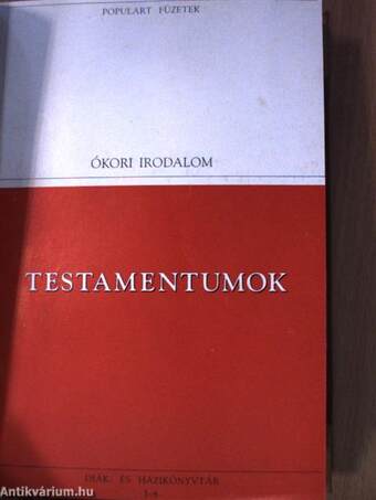 Iliász/Testamentumok/Teremtéstörténetek