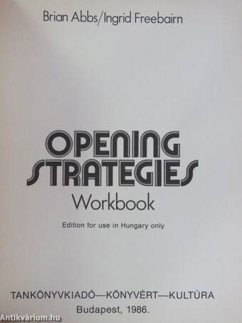 Opening Strategies 1. - Students' Book/Workbook