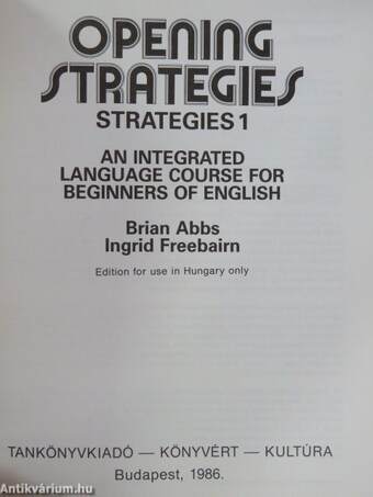 Opening Strategies 1. - Students' Book/Workbook