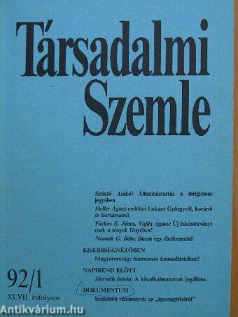 Társadalmi Szemle 1992. január