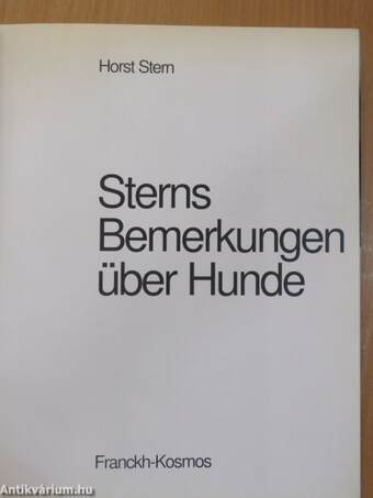 Sterns Bemerkungen über Hunde