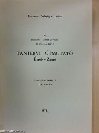 Tantervi útmutató - Ének-Zene