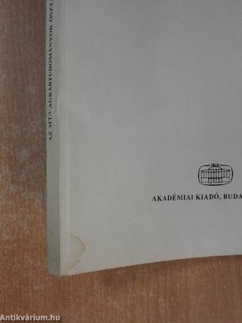 A Magyar Tudományos Akadémia Agrártudományok Osztályának tájékoztatója 1993.