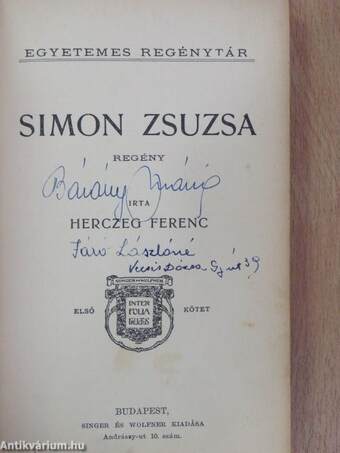 Simon Zsuzsa I-II.