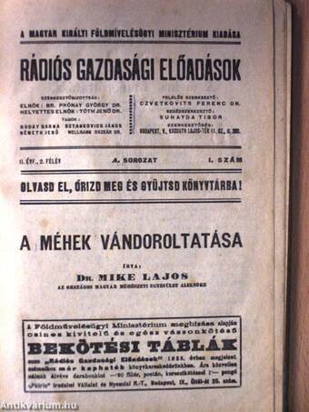 Rádiós Gazdasági Előadások 1929. július-december