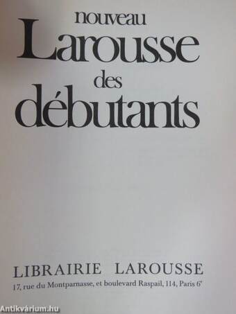 Nouveau Larousse des débutants