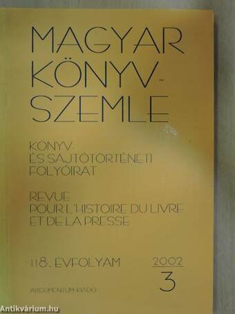 Magyar Könyvszemle 2002/3.