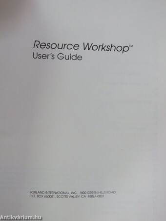 Resource Workshop