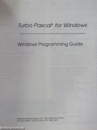 Turbo Pascal for Windows