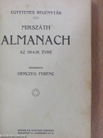 Mikszáth Almanach az 1914-ik évre