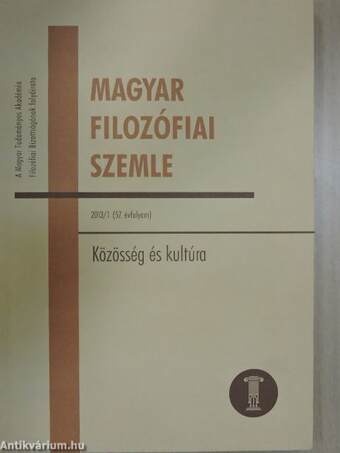Magyar Filozófiai Szemle 2013/1