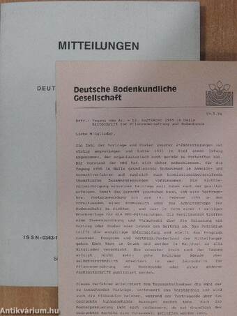 Mitteilungen der Deutschen Bodenkundlichen Gesellschaft 73