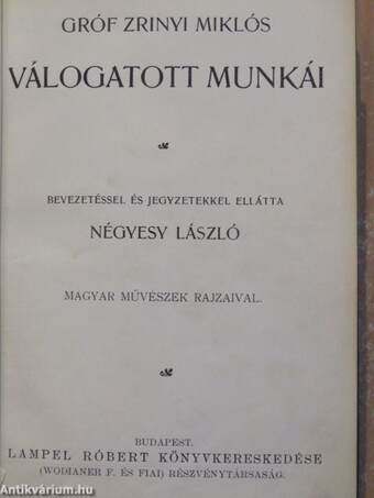 Gróf Zrinyi Miklós válogatott munkái