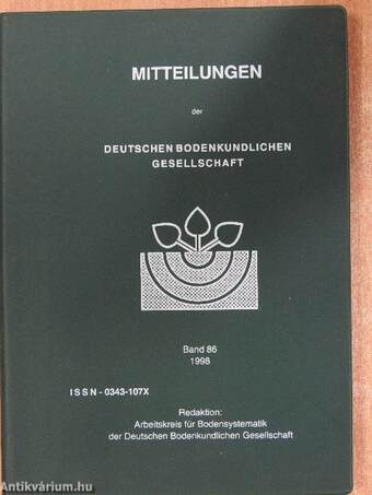 Mitteilungen der Deutschen Bodenkundlichen Gesellschaft 86