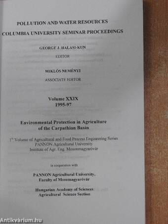 Environmental Protection in Agriculture of the Carpathian Basin