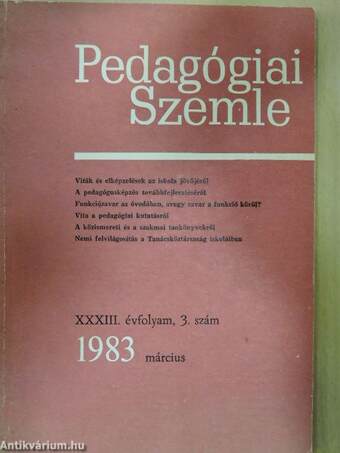 Pedagógiai Szemle 1983. március