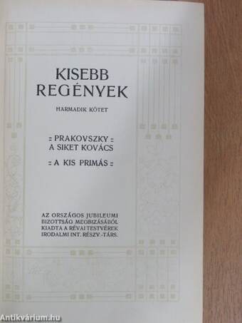 Kisebb regények III-IV.