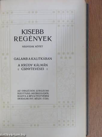 Kisebb regények III-IV.