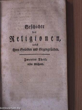 Geschichte der Religionen I-II. (gótbetűs)