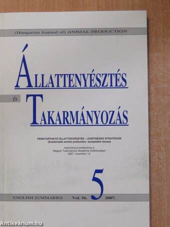 Állattenyésztés és Takarmányozás 2007/5.