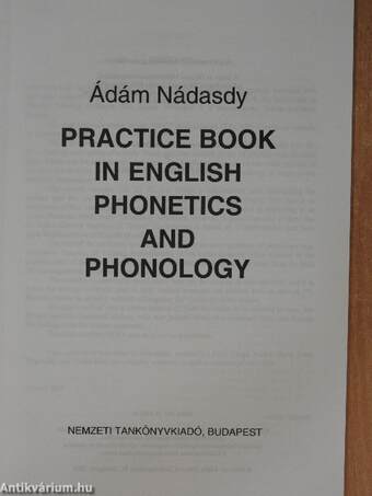 Practice book in english phonetics and phonology