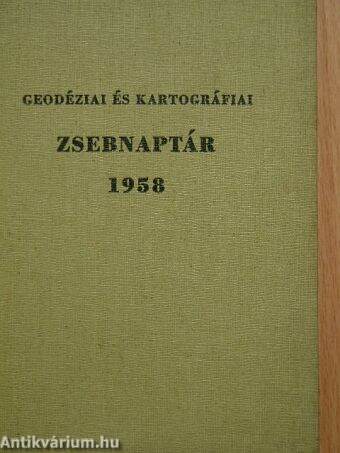 Geodéziai és kartográfiai zsebnaptár 1958