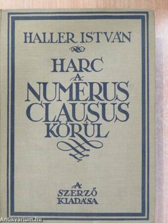 Harc a numerus clausus körül (Tiltólistás kötet)