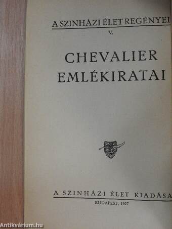 Chevalier emlékiratai