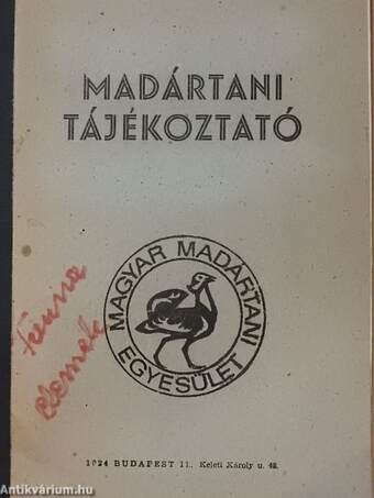 Madártani tájékoztató 1980. október-november-december