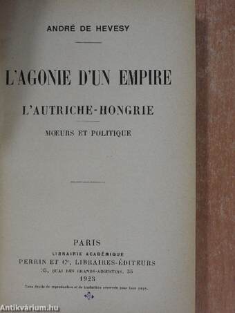 L'agonie d'un empire