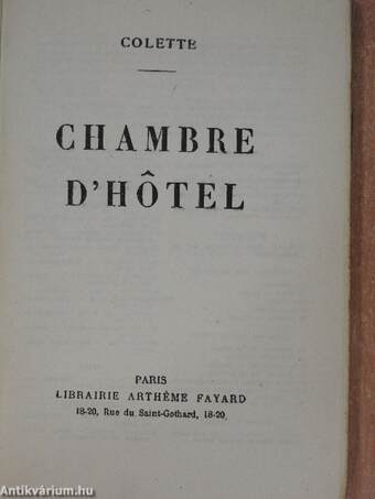 Chambre d'Hotel