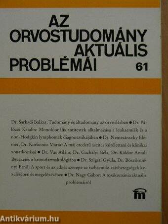 Az orvostudomány aktuális problémái 61.