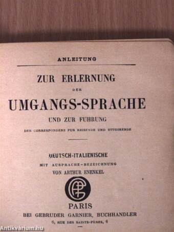 Anleitung zur Erlernung der Umgangs-Sprache und zur Fuhrung