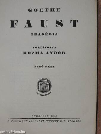 Faust I-II.