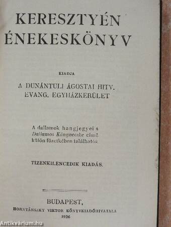 Keresztyén énekeskönyv