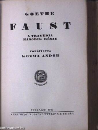 Faust I-II.