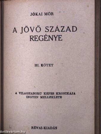 A jövő század regénye I-III.