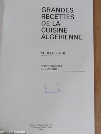 Grandes Recettes de la Cuisine Algérienne