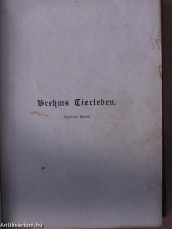 Brehms Tierleben I-X. (gótbetűs) (rossz állapotú)