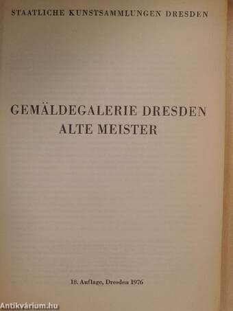 Gemäldegalerie Dresden Alte Meister