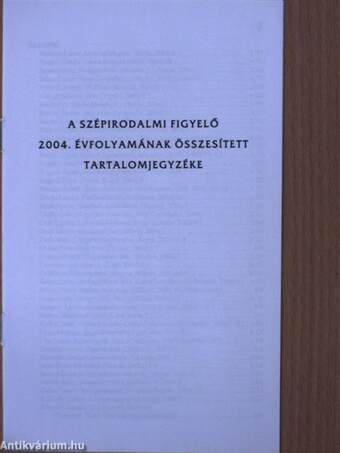 Szépirodalmi Figyelő 2005/1-6.