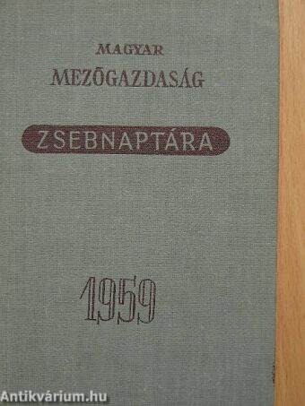 Magyar mezőgazdaság zsebnaptára 1959.