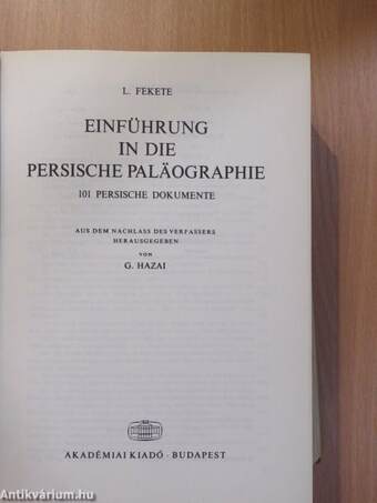 Einführung in die persische paläographie