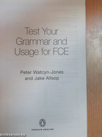 Test Your Grammar and Usage for FCE