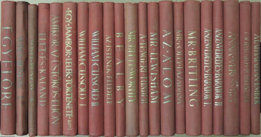 "21 kötet a H. G. Wells munkái sorozatból (nem teljes sorozat)"