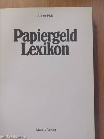 Papiergeld Lexikon