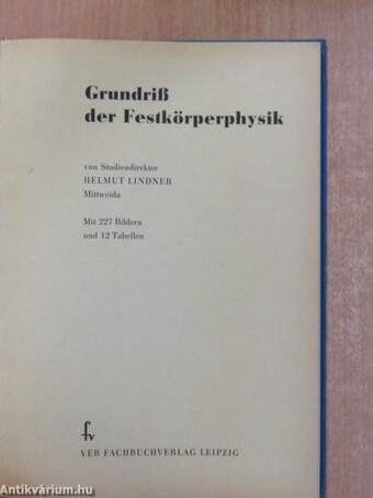 Grundriß der Festkörperphysik